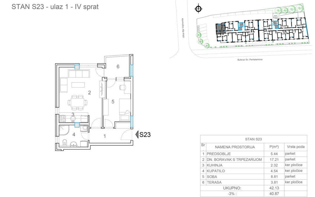 Stan S23 (Ulaz 1)